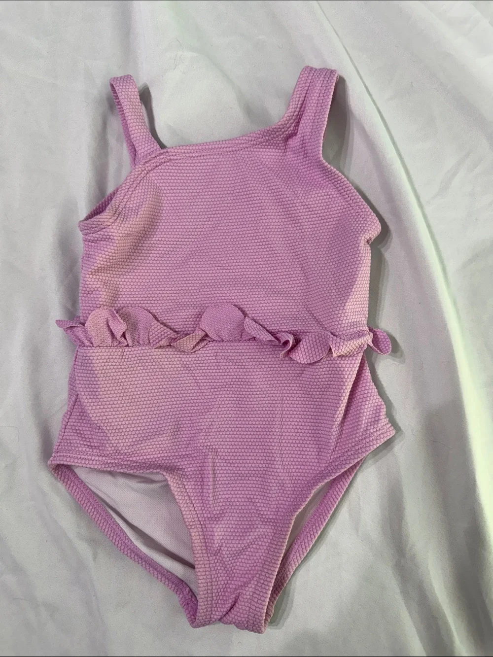 Cat & Jack Lilac Pink Ruffle One-Piece Swimsuit